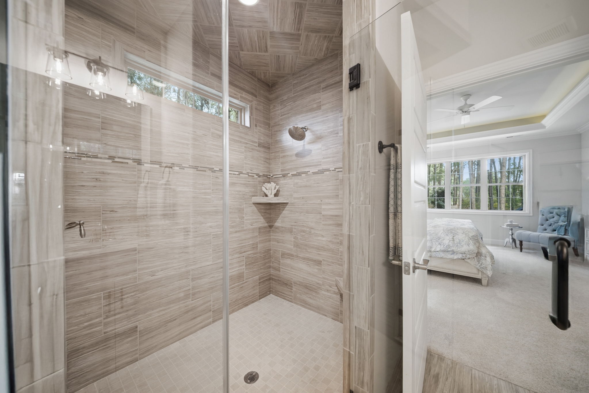 Pine Island master bath walk-in shower